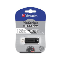 USB Memorija 128GB USB3.2 Gen1, crni Verbatim PinStripe 